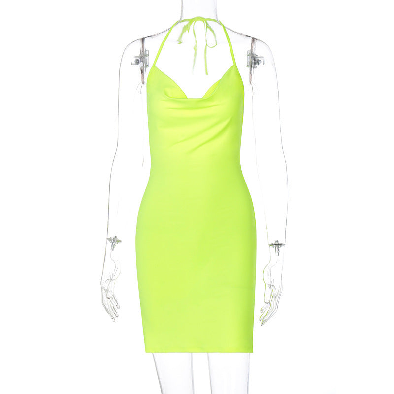 Split Bow Halter Neck